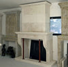 French Limestone Fireplace
