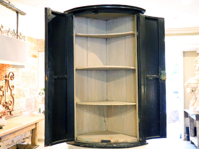 18th Century Black Lacquer Cupboard