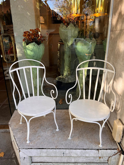A pair of Cast Iron Occasional Chairs *SOLD*