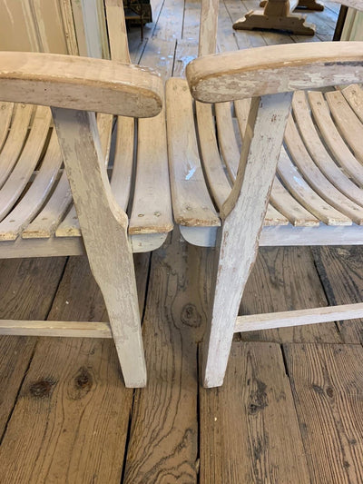 French 1950's Bleached Beach chairs *SOLD*