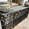 19th century forged iron console with Belgian Bluestone top SOLD