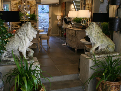 Pair of Sitting Lions