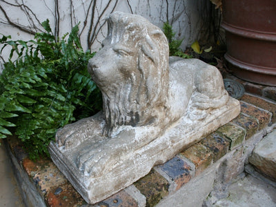 Pair of Crouching Lions