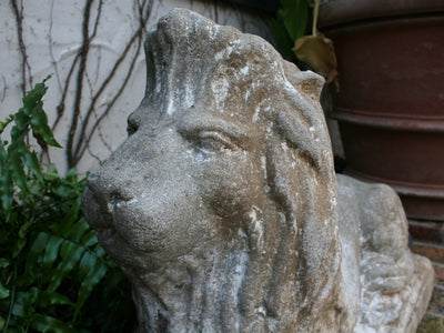 Pair of Crouching Lions