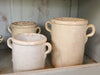 Set of 3 Italian Olive ceramic glazed Olive vessels