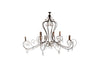 LUSTRE EXTRA CRYSTAL & WIRE CHANDELIER