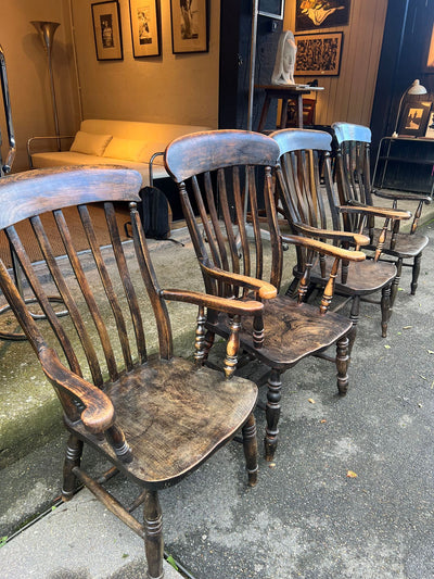 Set of Four Old English Farmchairs