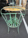 Pair of French Garden Chairs Green