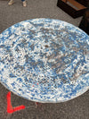 Lot 61French Perforated Blue and  metal white table SOLD
