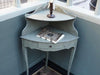 French Grey Bedside Table