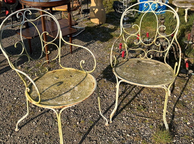Pair of 19th Century French Occasional Garden  Chairs Lot 85 *SOLD*