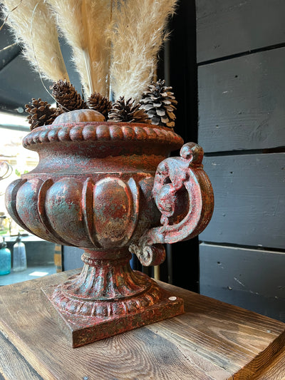 19th Century  Neoclassique style Cast Iron Pedestal urn Circa 1850 SOLD