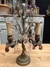 19th Century Tiered Girandole with Amethyst Crystals Lot 44 SOLD