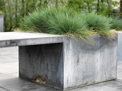 Zinc Planters with Bench Seat 'In-Out' by Domani