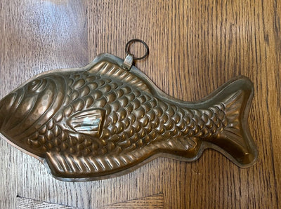 French Copper Cake Mold Fish