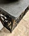 19th century forged iron console Belgian Bluestone top *SOLD*