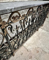 19th century forged iron console Belgian Bluestone top *SOLD*