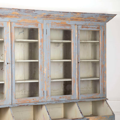 19th century French painted pine Grocery Dresser