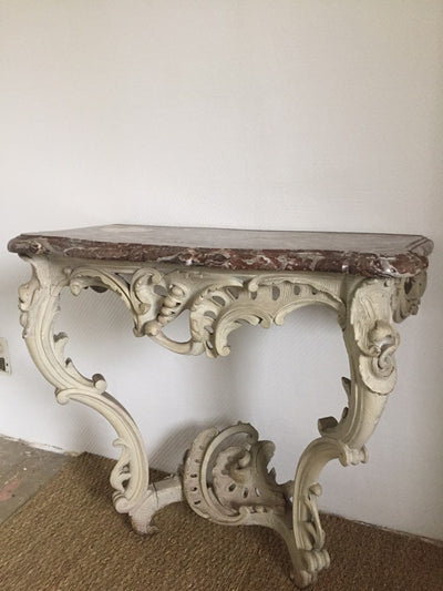 18th Century French Console with red marble