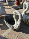 Lot 95 Composite Stone Swan Planters sold