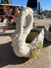Lot 95 Composite Stone Swan Planters sold