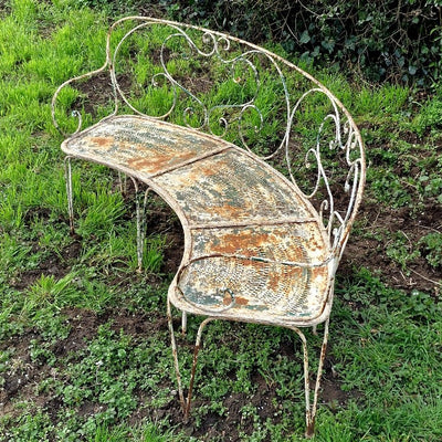 French Curved Metal Bench SOLD